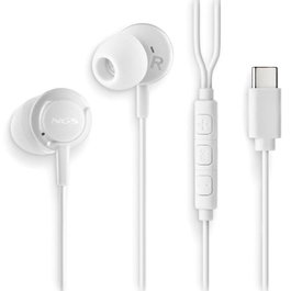 NGS Cross Step Auriculares Intrauditivos con Micrófono USB Tipo-C Blancos
